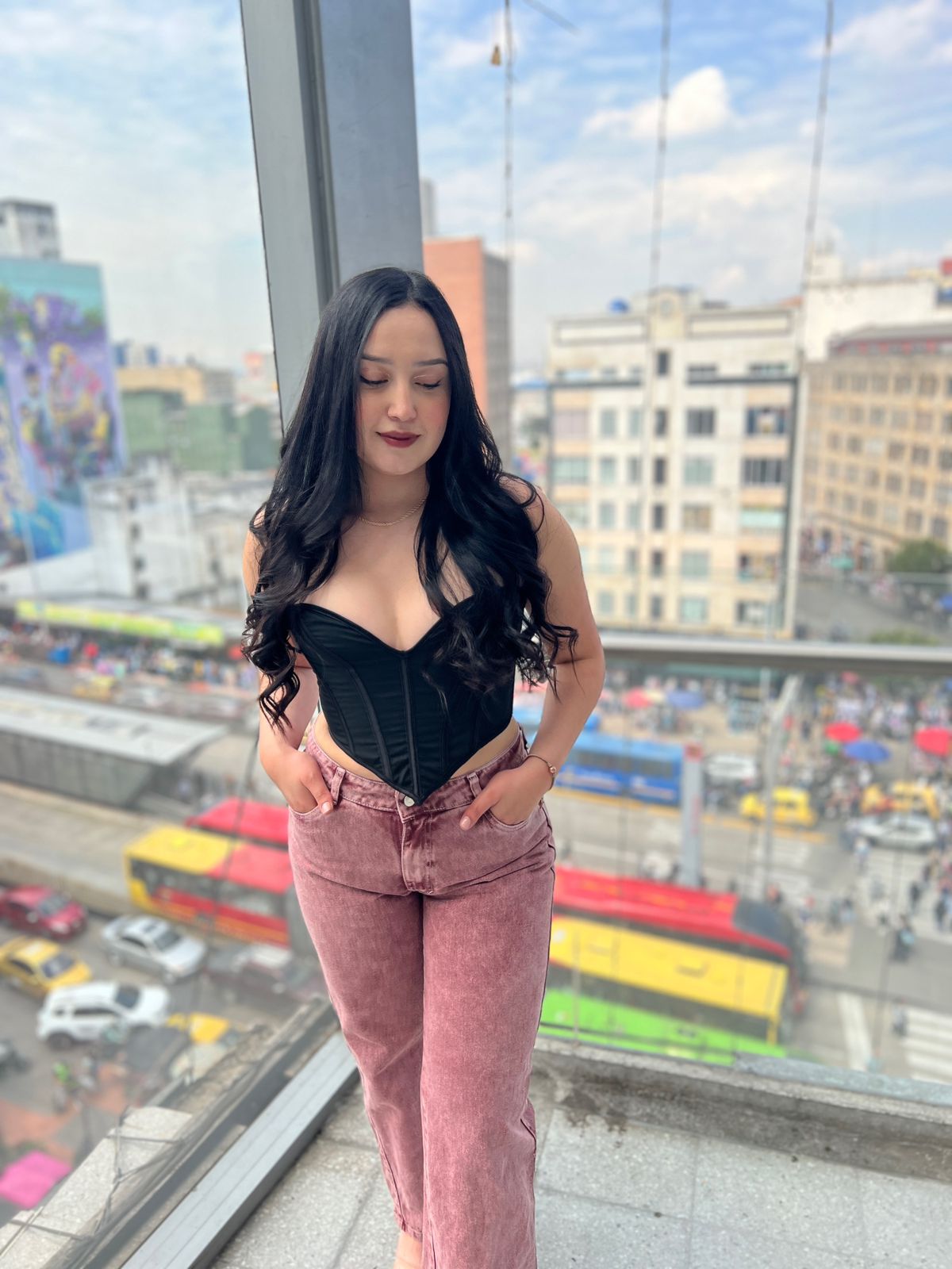 Corset reina de corazones y jean red velvet